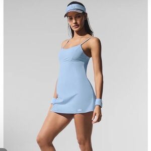 ALO Yoga Sky Blue Strappy Tennis Dress